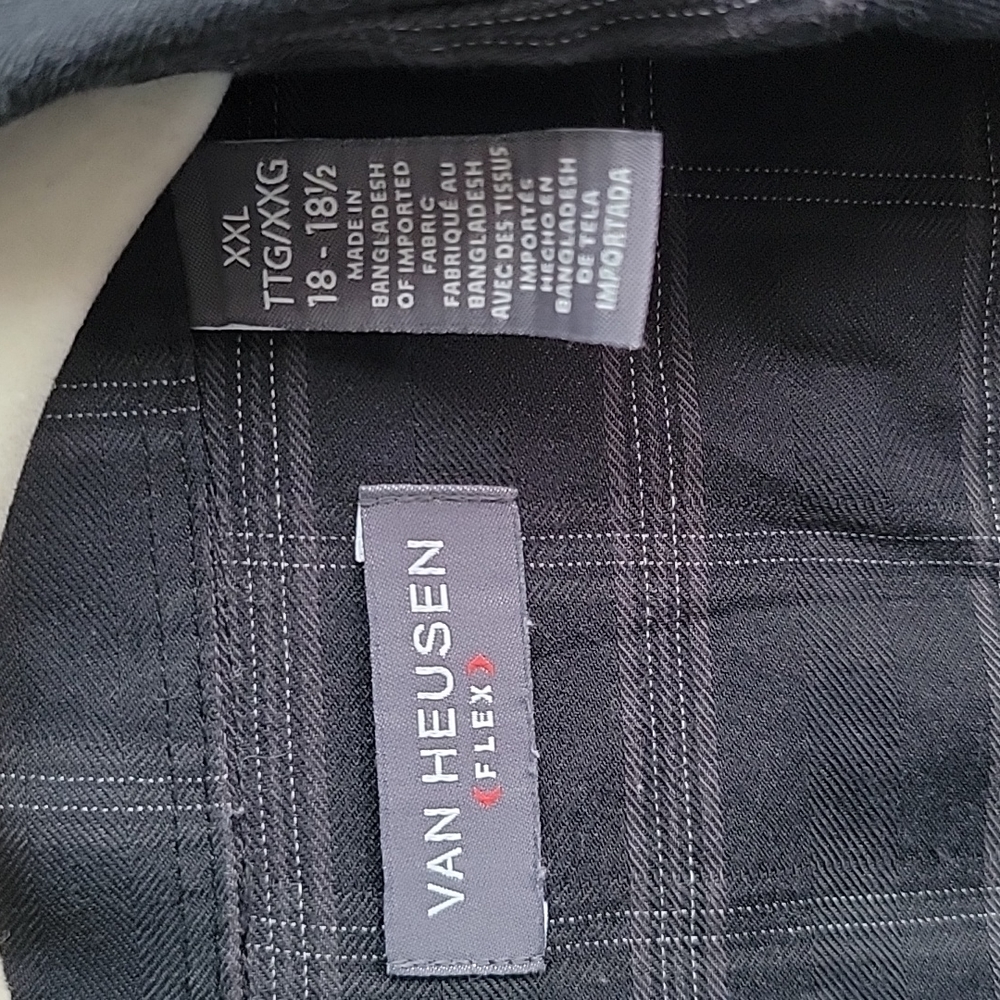 Van Heusen Flex long sleeve 2XLT black plaid shirt